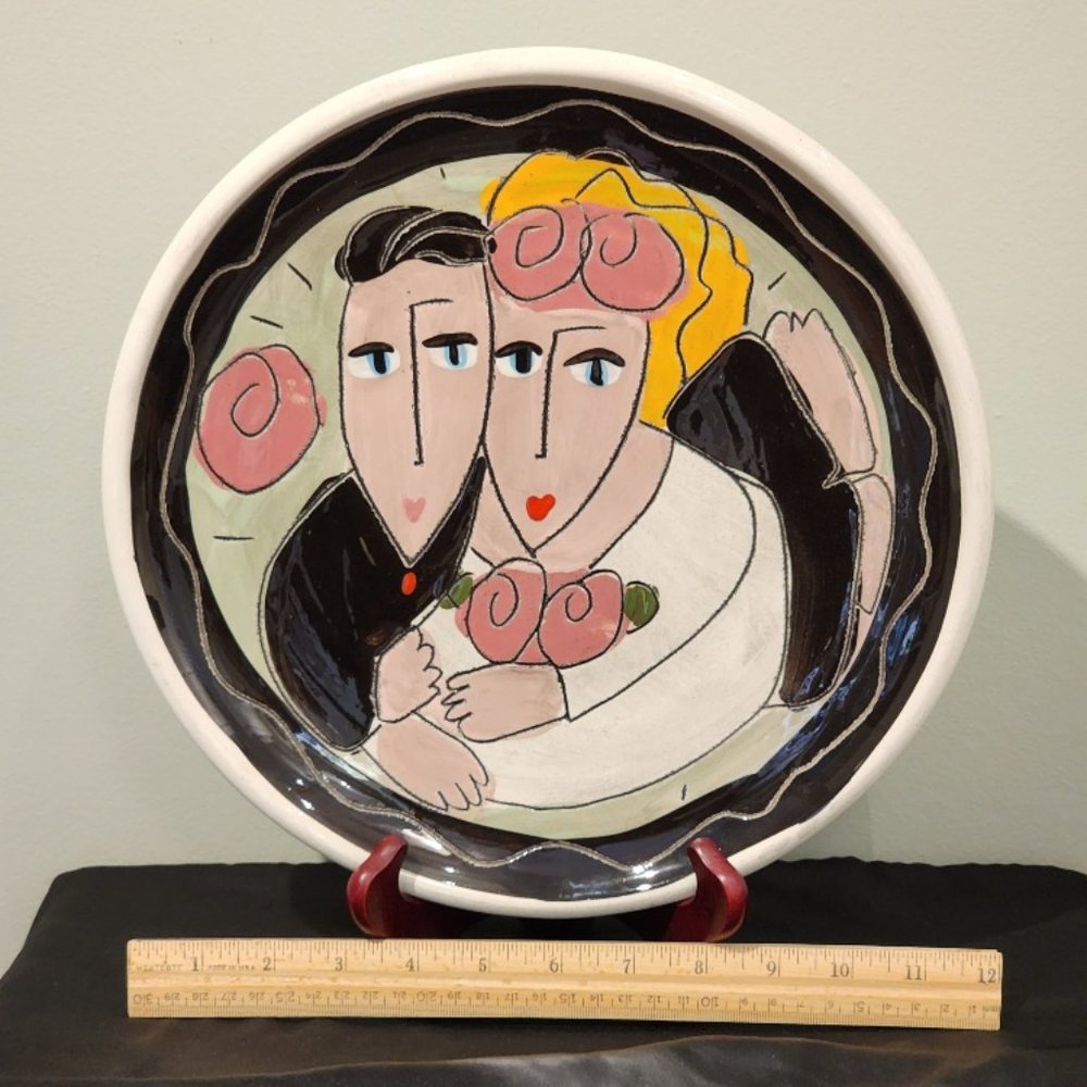 Vintage Sandra Magsamen Wedding Plate - Picture 2 of 5